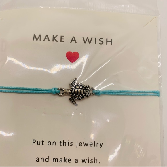 NWT Make a Wish Bracelet Sea Turtle Light Blue - Picture 2 of 4
